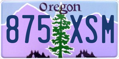 OR license plate 875XSM