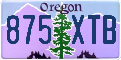 OR license plate 875XTB