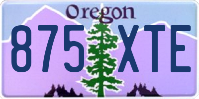 OR license plate 875XTE
