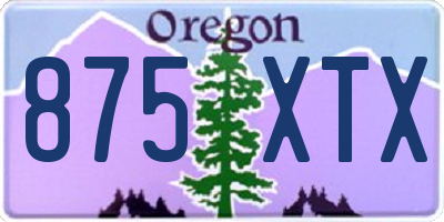 OR license plate 875XTX