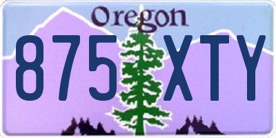 OR license plate 875XTY