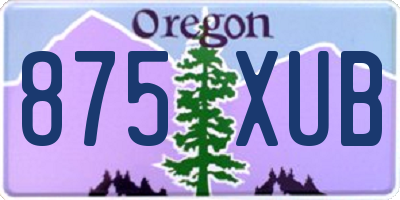 OR license plate 875XUB