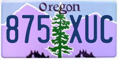 OR license plate 875XUC