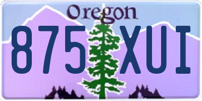 OR license plate 875XUI