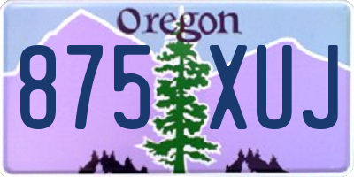 OR license plate 875XUJ