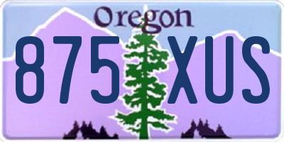 OR license plate 875XUS