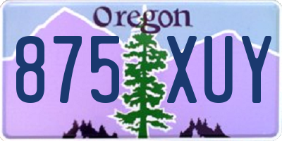 OR license plate 875XUY