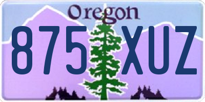 OR license plate 875XUZ