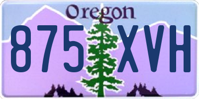 OR license plate 875XVH