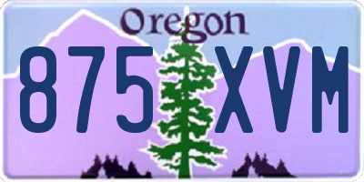 OR license plate 875XVM