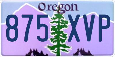 OR license plate 875XVP