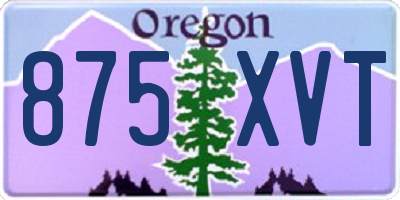 OR license plate 875XVT