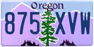 OR license plate 875XVW