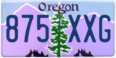 OR license plate 875XXG