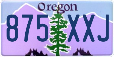 OR license plate 875XXJ