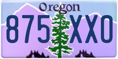 OR license plate 875XXO