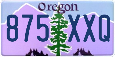 OR license plate 875XXQ