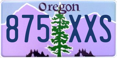 OR license plate 875XXS