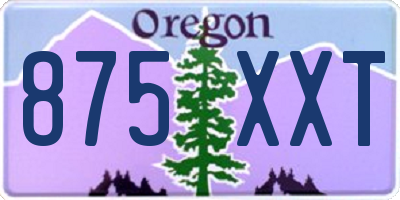 OR license plate 875XXT