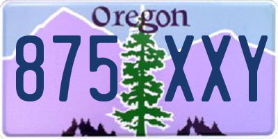OR license plate 875XXY