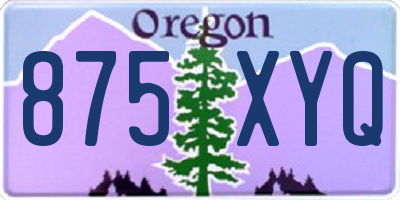OR license plate 875XYQ