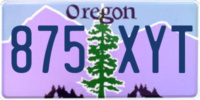 OR license plate 875XYT