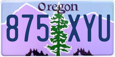 OR license plate 875XYU