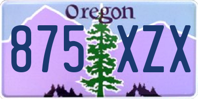 OR license plate 875XZX