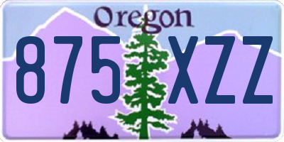 OR license plate 875XZZ