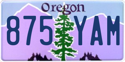 OR license plate 875YAM