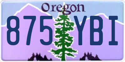 OR license plate 875YBI