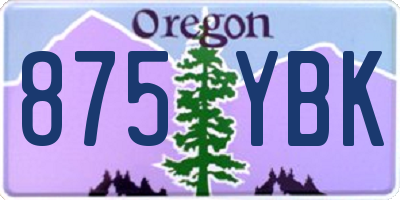 OR license plate 875YBK