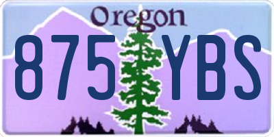 OR license plate 875YBS