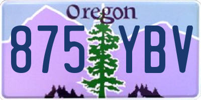 OR license plate 875YBV