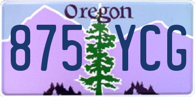 OR license plate 875YCG