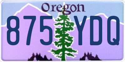 OR license plate 875YDQ