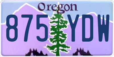 OR license plate 875YDW