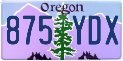 OR license plate 875YDX