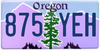 OR license plate 875YEH