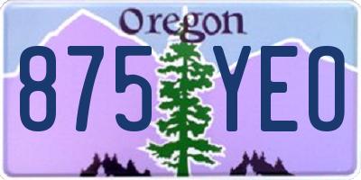 OR license plate 875YEO