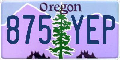 OR license plate 875YEP