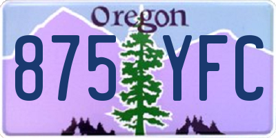 OR license plate 875YFC