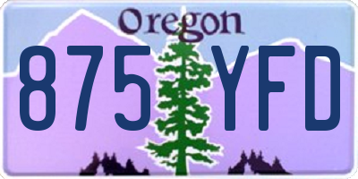 OR license plate 875YFD