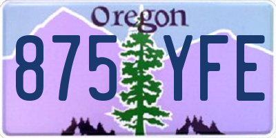 OR license plate 875YFE