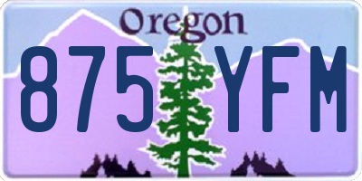 OR license plate 875YFM