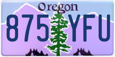OR license plate 875YFU
