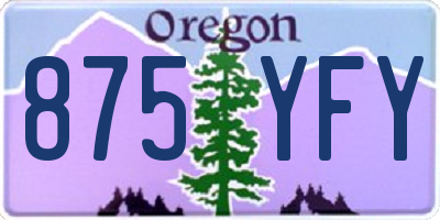OR license plate 875YFY