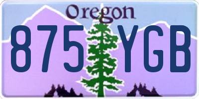 OR license plate 875YGB