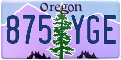 OR license plate 875YGE