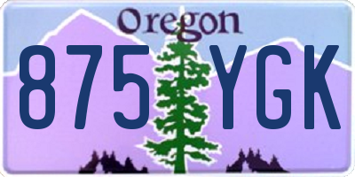 OR license plate 875YGK